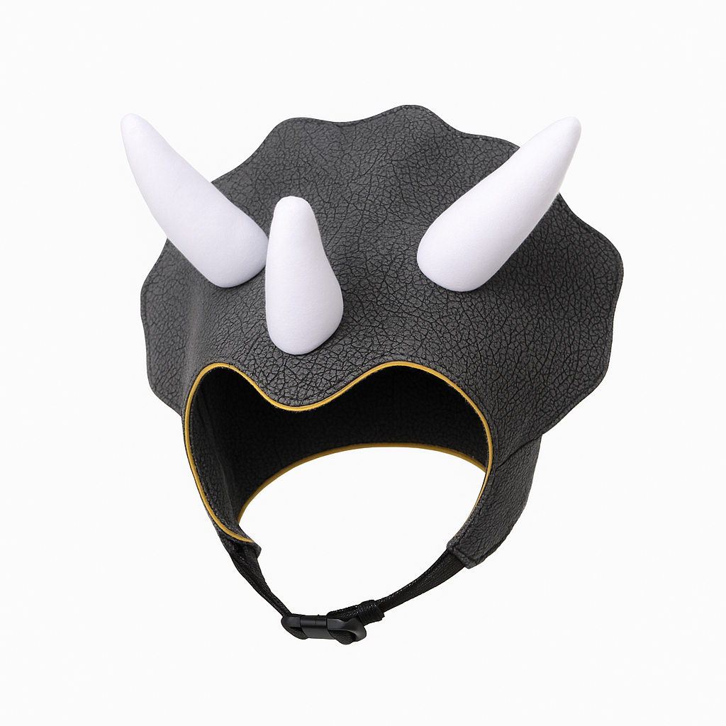 Chapéu Fantasia Triceratops para Pets – Divertido e Ajustável